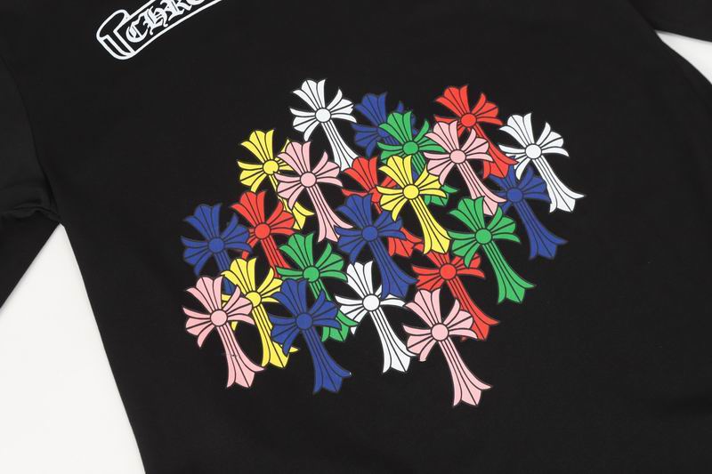 EM Sneakers Chrome Hearts Multi Color Cross Logo Scroll Long Sleeve Black