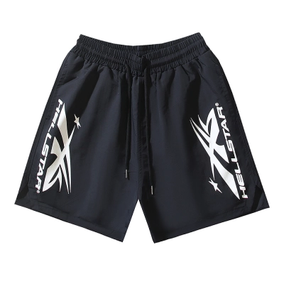 EM Sneakers Hellstar Casual Sports Beach Shorts #7801 Black 02