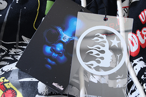 EM Sneakers Hellstar Distressed Casual Shorts with Washed and Splattered Ink #7805 Washed Black