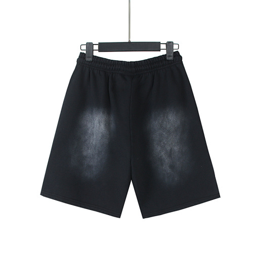 EM Sneakers Hellstar Distressed Casual Shorts with Washed and Splattered Ink #790 Washed Black