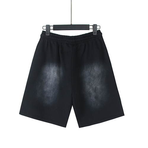 EM Sneakers Hellstar Distressed Casual Shorts with Washed and Splattered Ink #791 Washed Black