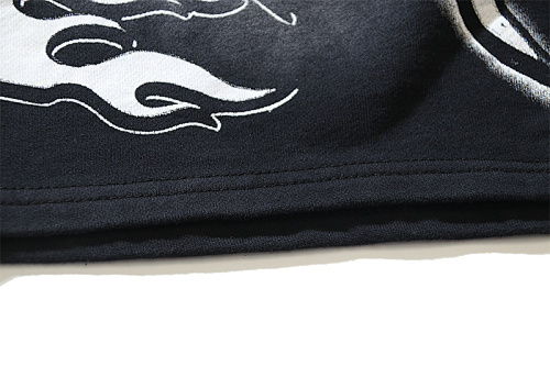 EM Sneakers Hellstar Distressed Casual Shorts with Washed and Splattered Ink #791 Washed Black