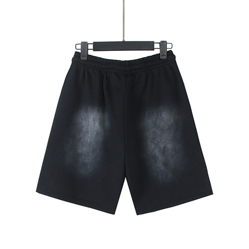 EM Sneakers Hellstar Distressed Casual Shorts with Washed and Splattered Ink #793 Washed Black