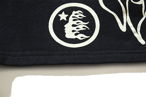 EM Sneakers Hellstar Distressed Casual Shorts with Washed and Splattered Ink #793 Washed Black