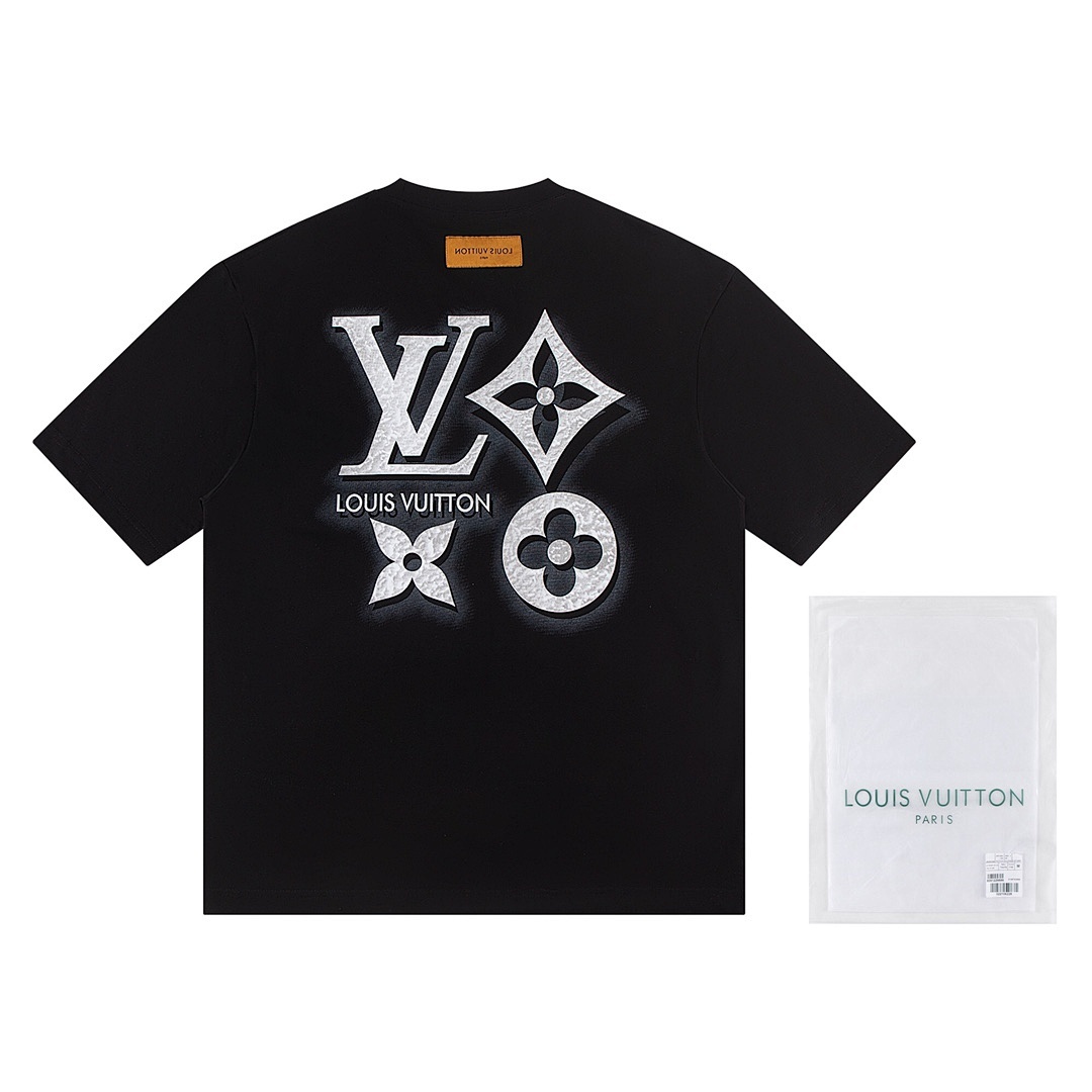EM Sneakers Louis Vuitton T-shirt-W2627 Black /White