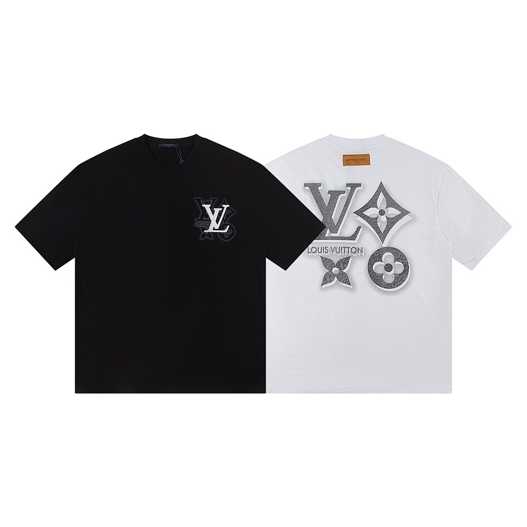 EM Sneakers Louis Vuitton T-shirt-W2627 Black /White