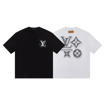 EM Sneakers Louis Vuitton T-shirt-W2627 Black /White 02