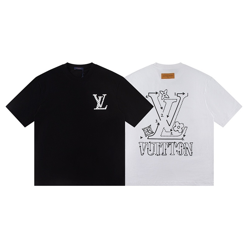EM Sneakers Louis Vuitton T-shirt-W2642 Black /White