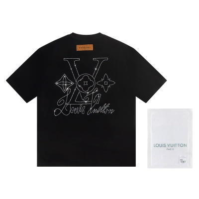 EM Sneakers Louis Vuitton T-shirt-W2547 Black /White 02
