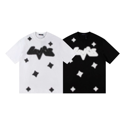 EM Sneakers Louis Vuitton T-shirt-H1050 Black /White 01