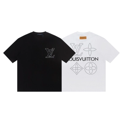 EM Sneakers Louis Vuitton T-shirt-W2569 Black /White 01