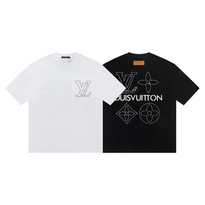 EM Sneakers Louis Vuitton T-shirt-W2569 Black /White 02