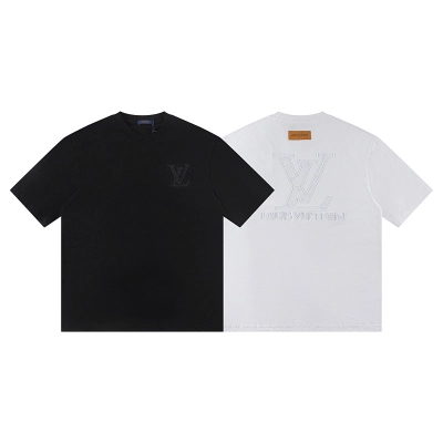 EM Sneakers Louis Vuitton T-shirt-W2628 Black /White 02