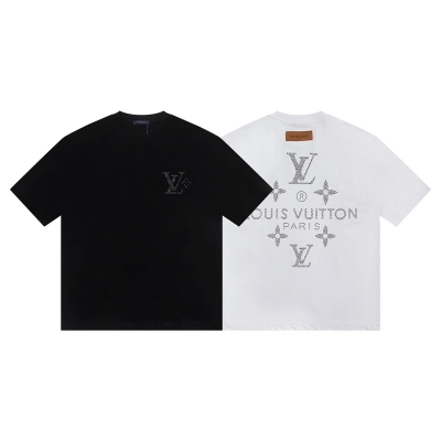 EM Sneakers Louis Vuitton T-shirt-W2631 Black /White 02