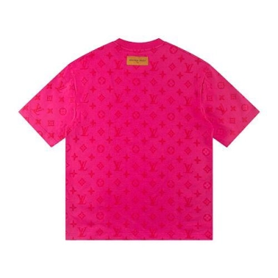 EM Sneakers Louis Vuitton T-shirt White -H888 Rose Red 02