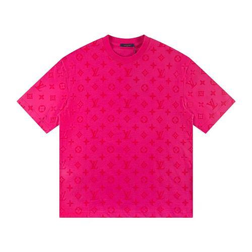 EM Sneakers Louis Vuitton T-shirt White -H888 Rose Red