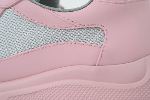 EM Sneakers Prada America's Cup Soft Rubber and Bike Fabric Sneakers Alabaster Pink