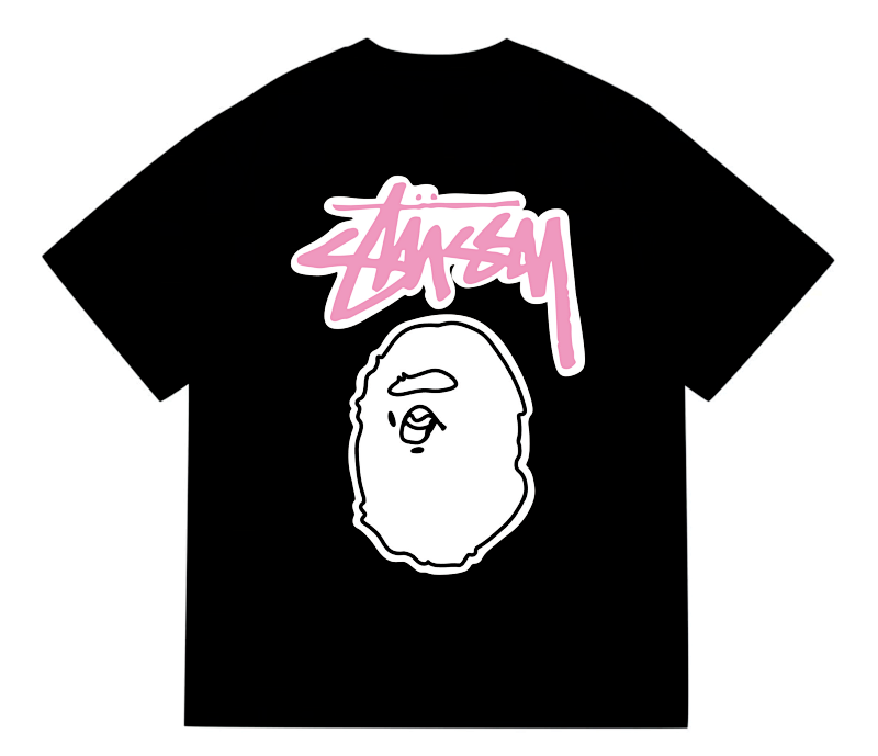 EM Sneakers Bape × Stussy T-Shirt-206 Black