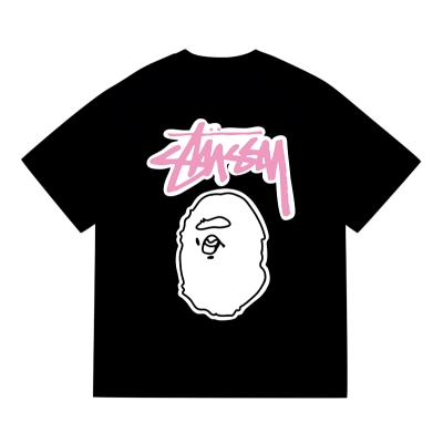 EM Sneakers Bape × Stussy T-Shirt-206 Black 02