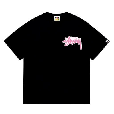 EM Sneakers Bape × Stussy T-Shirt-206 Black 01