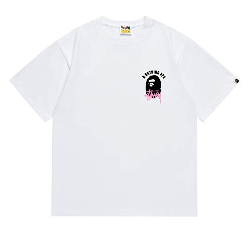 EM Sneakers Bape × Stussy T-Shirt-207 Black Head White