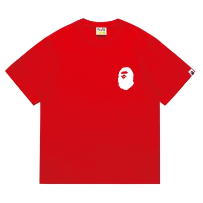 EM Sneakers Bape Shark Head T-Shirt-215 White Print Red  01