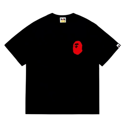 EM Sneakers Bape Shark Head T-Shirt-215 Red Print Black 01