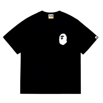EM Sneakers Bape Shark Head T-Shirt-215 White Print Black  01
