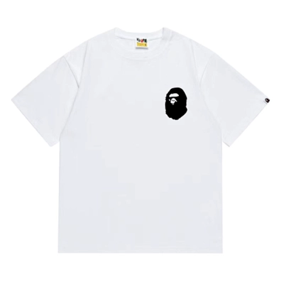 EM Sneakers Bape Shark Head T-Shirt-215 Black Print White 01