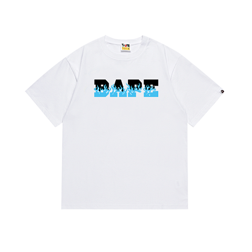 EM Sneakers Bape T-Shirt-237 Blue Logo White