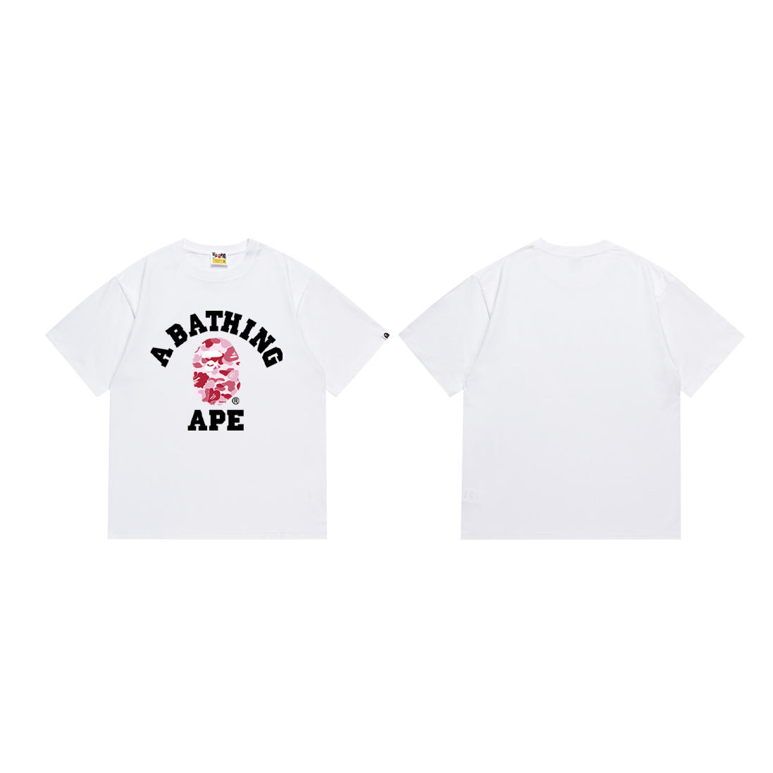 EM Sneakers Bape T-Shirt-266 Pink Head White