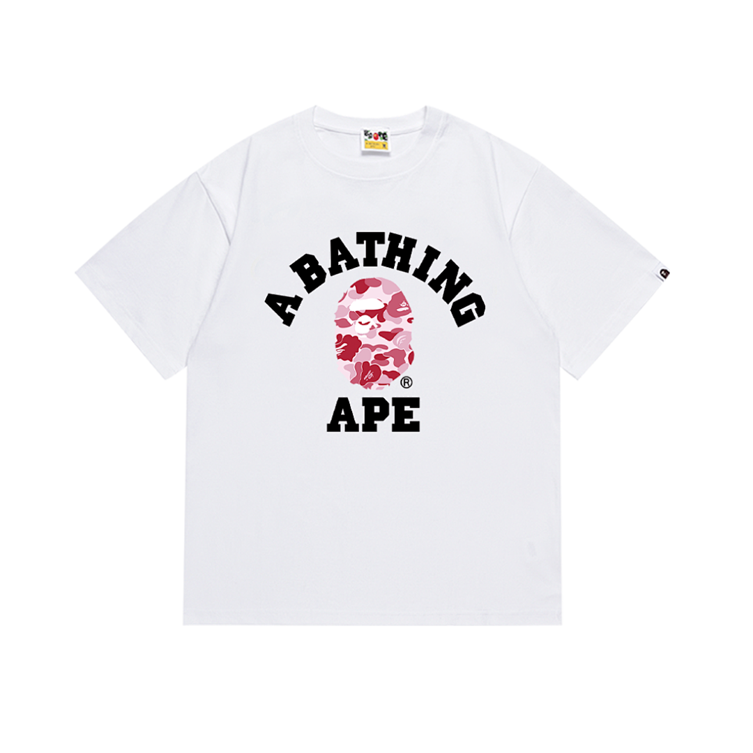 EM Sneakers Bape T-Shirt-266 Pink Head White
