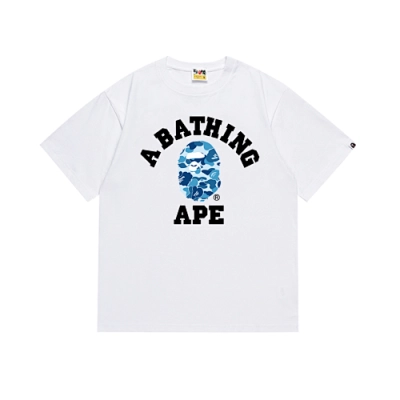 EM Sneakers Bape T-Shirt-266 Blue Head White 01