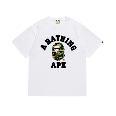 EM Sneakers Bape T-Shirt-266 Green Head White 01
