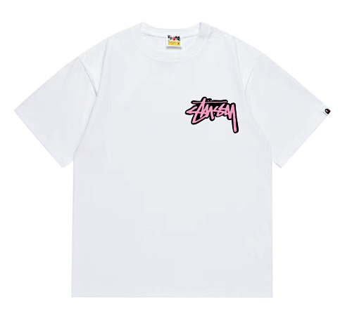 EM Sneakers Bape × Stussy T-Shirt-206 White