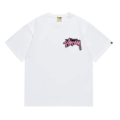 EM Sneakers Bape × Stussy T-Shirt-206 White 01