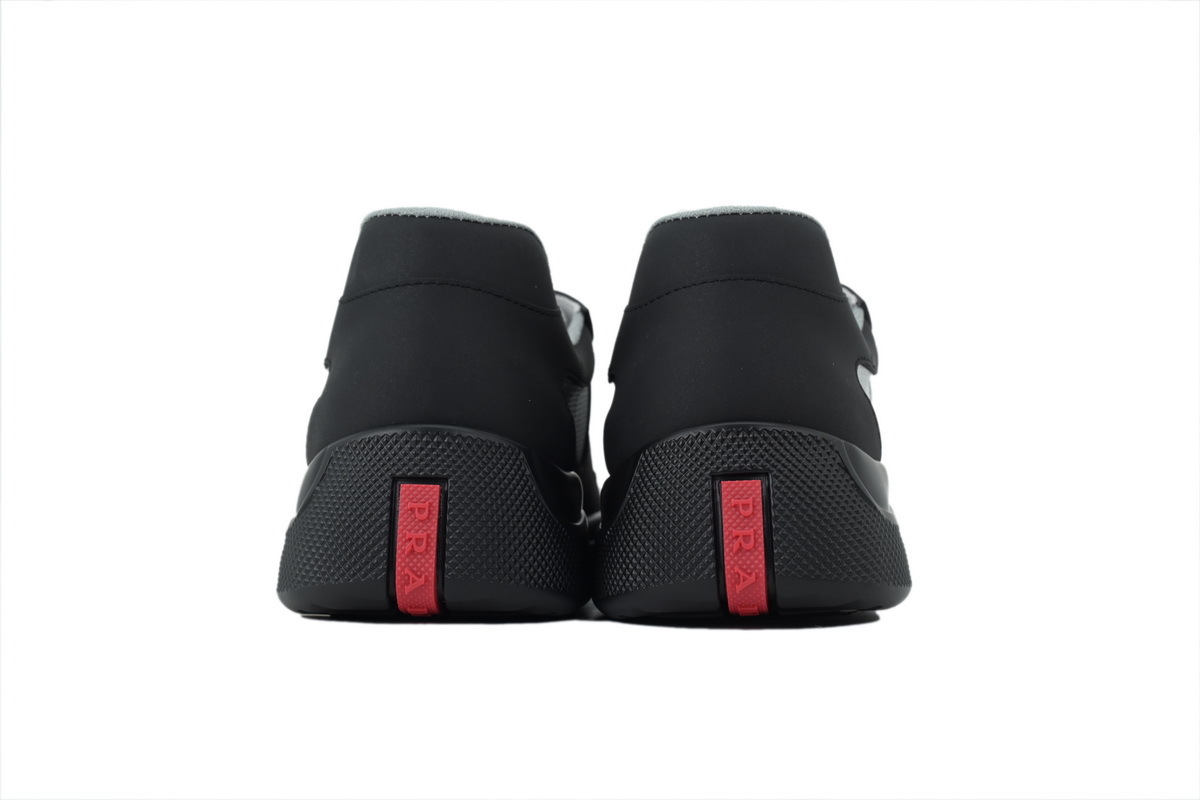 EM Sneakers Prada America's Cup Soft Rubber and Bike Fabric Sneakers Black