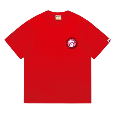 EM Sneakers Bape × Stussy Black Letter T-Shirt-216 Red 01