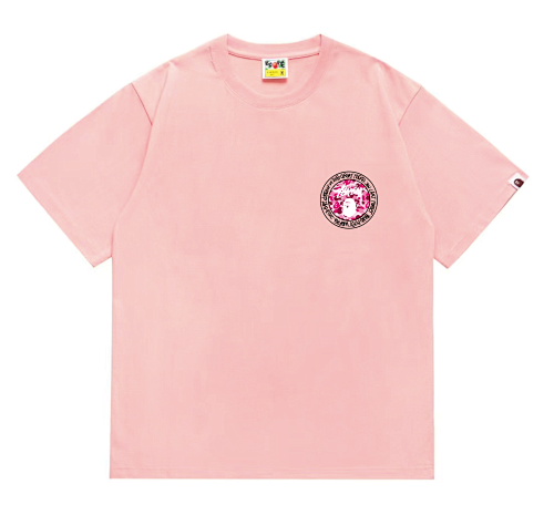 EM Sneakers Bape × Stussy Black Letter T-Shirt-216 Pink