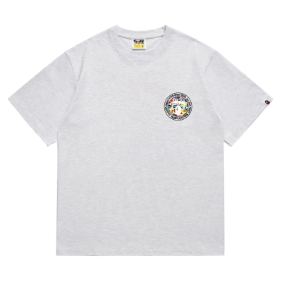 EM Sneakers Bape × Stussy Black Letter T-Shirt-217 Gray 01