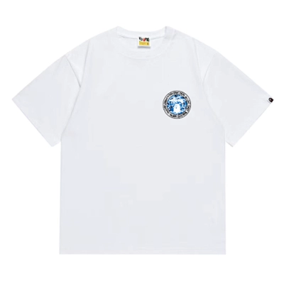 EM Sneakers Bape × Stussy Black Letter T-Shirt-218 White 01