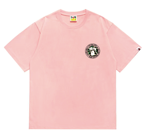 EM Sneakers Bape × Stussy Black Letter T-Shirt-219 Pink