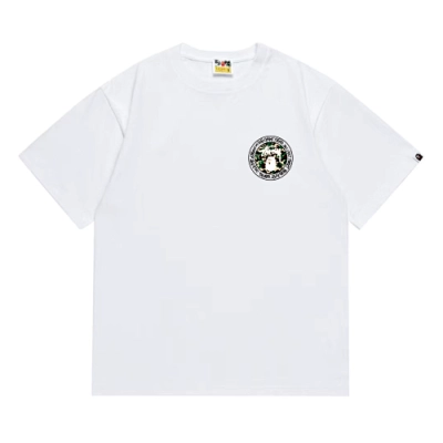 EM Sneakers Bape × Stussy Black Letter T-Shirt-219 White 01