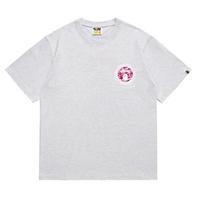 EM Sneakers Bape × Stussy White Letter T-Shirt-216 Gray 01