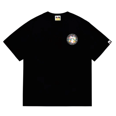EM Sneakers Bape × Stussy White Letter T-Shirt-217 Black 01