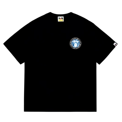 EM Sneakers Bape × Stussy White Letter T-Shirt-218 Black 01