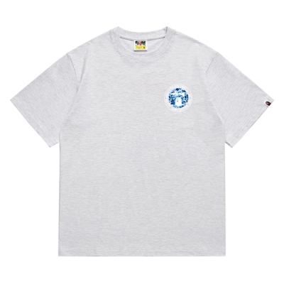 EM Sneakers Bape × Stussy White Letter T-Shirt-218 Gray 01