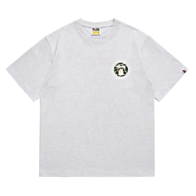 EM Sneakers Bape × Stussy White Letter T-Shirt-219 Gray 01