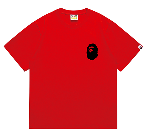 EM Sneakers Bape Shark Head T-Shirt-215 Black Print Red