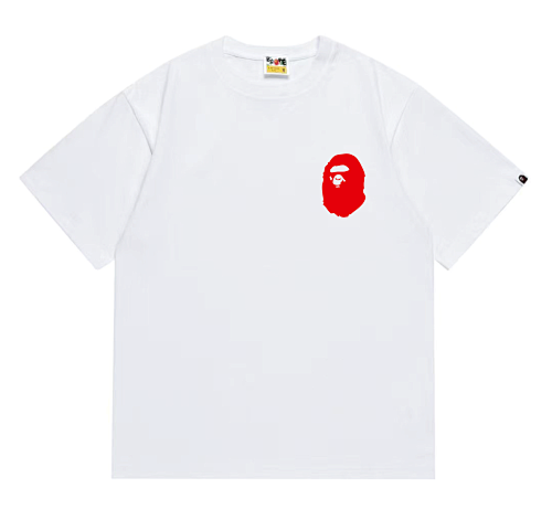 EM Sneakers Bape Shark Head T-Shirt-215 Red Print White